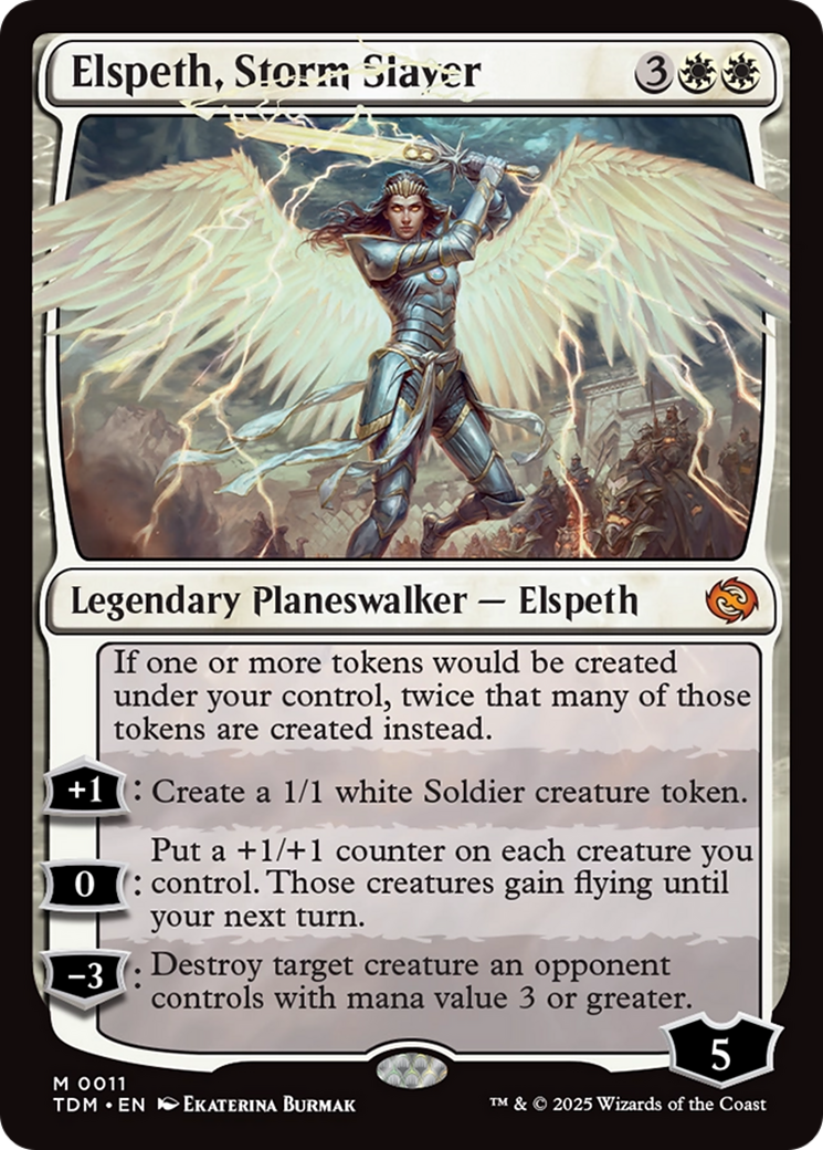 Elspeth, Storm Slayer (TDM-011) [Tarkir: Dragonstorm] Foil
