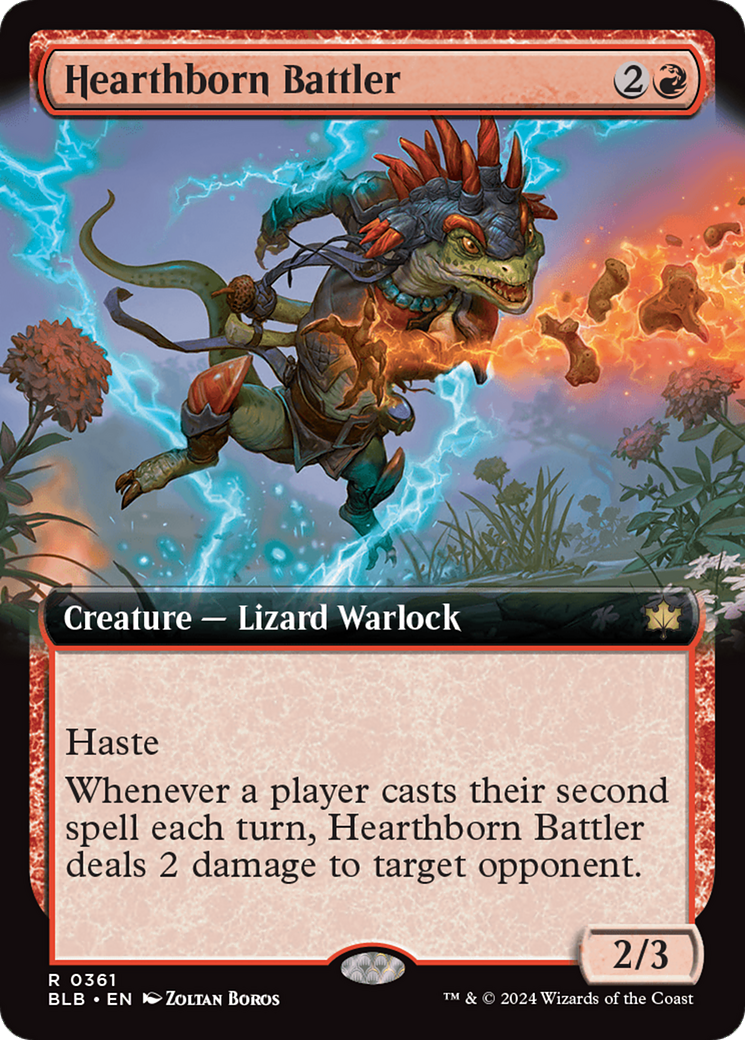 Hearthborn Battler (BLB-361) [Bloomburrow]: (Extended Art) Foil