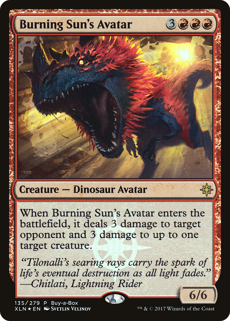 Burning Sun's Avatar (BABP-135) [Ixalan Promos] Foil