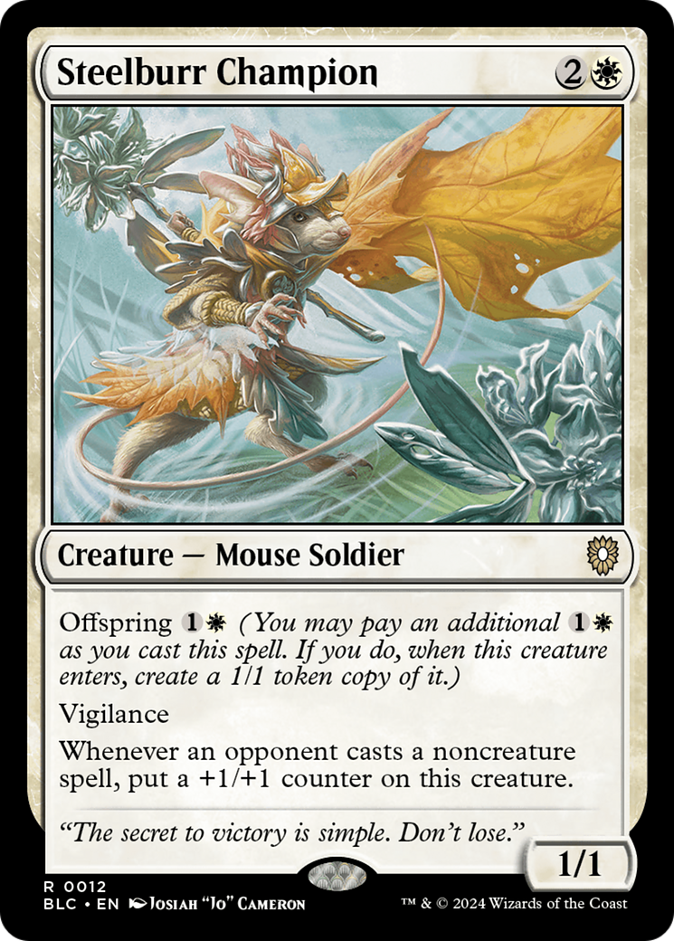 Steelburr Champion (BLC-012) [Bloomburrow Commander]
