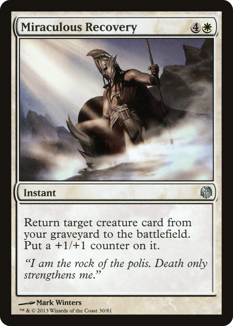 Miraculous Recovery (DDL-030) [Duel Decks: Heroes vs. Monsters]