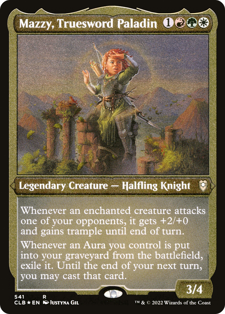 Mazzy, Truesword Paladin (CLB-541) [Commander Legends: Battle for Baldur's Gate] Etched Foil