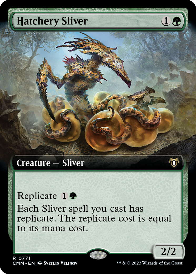 Hatchery Sliver (CMM-771) [Commander Masters]: (Extended Art) Foil