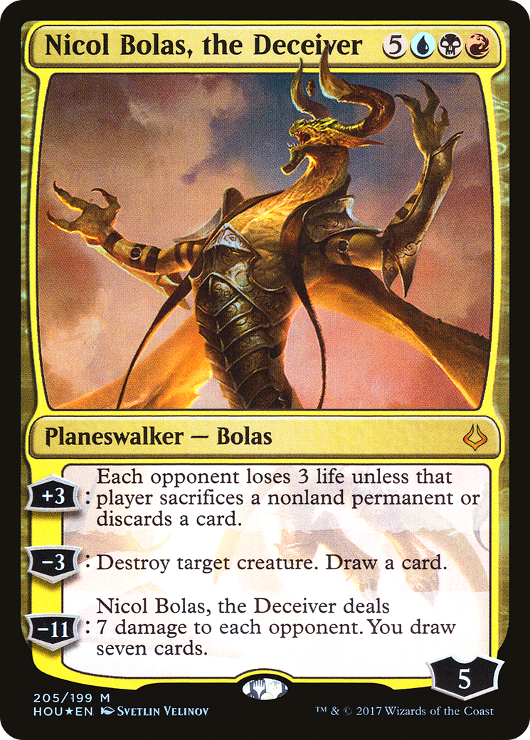 Nicol Bolas, the Deceiver (HOU-205) [Hour of Devastation] Foil