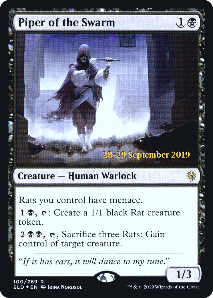 Piper of the Swarm (PRE-100S) [Throne of Eldraine Promos] Foil