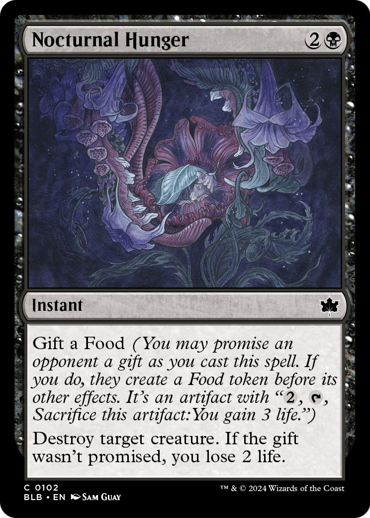 Nocturnal Hunger (BLB-102) [Bloomburrow] Foil