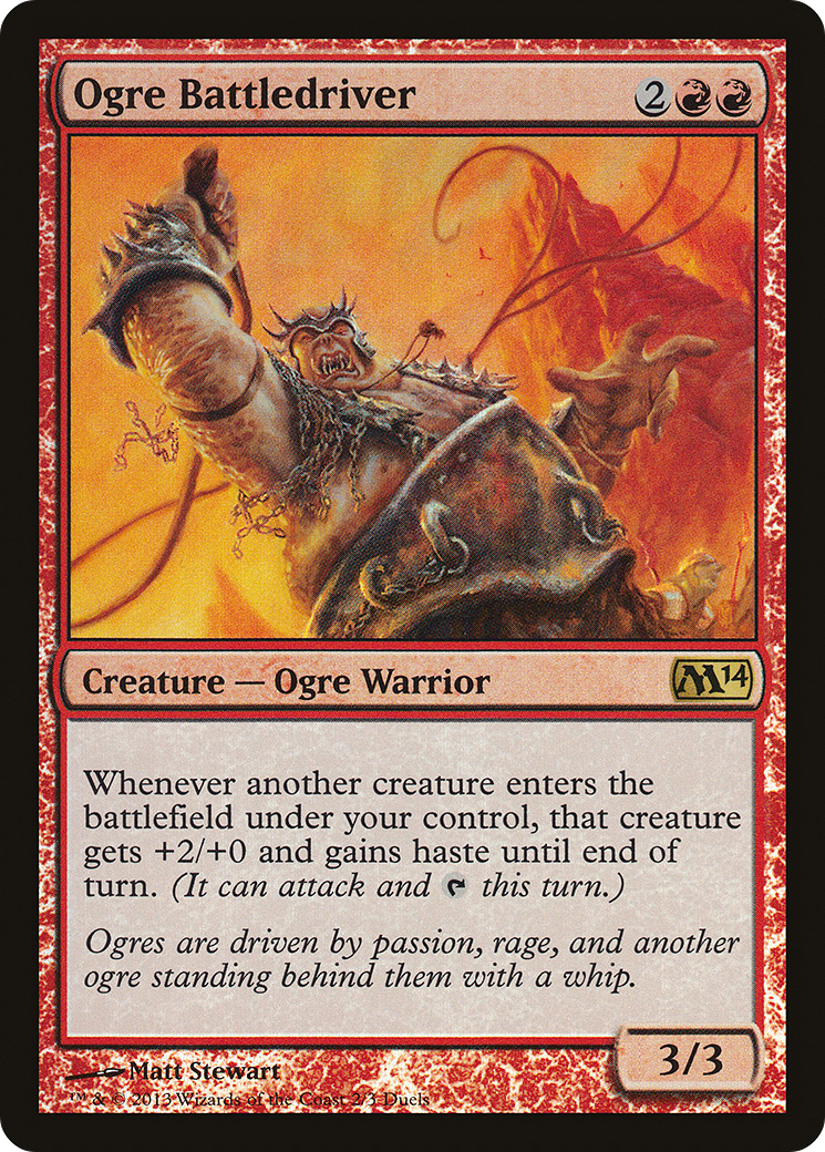 Ogre Battledriver (MEDIA-002) [Duels of the Planeswalkers 2014 Promos] Foil