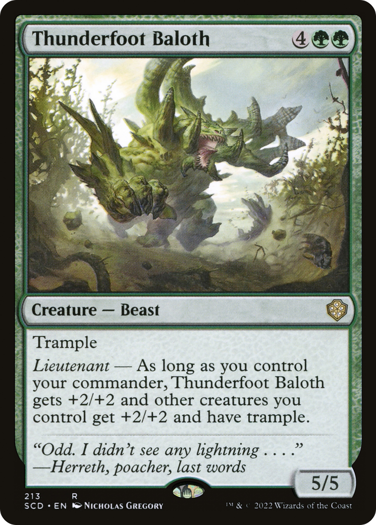 Thunderfoot Baloth (SCD-213) [Starter Commander Decks]
