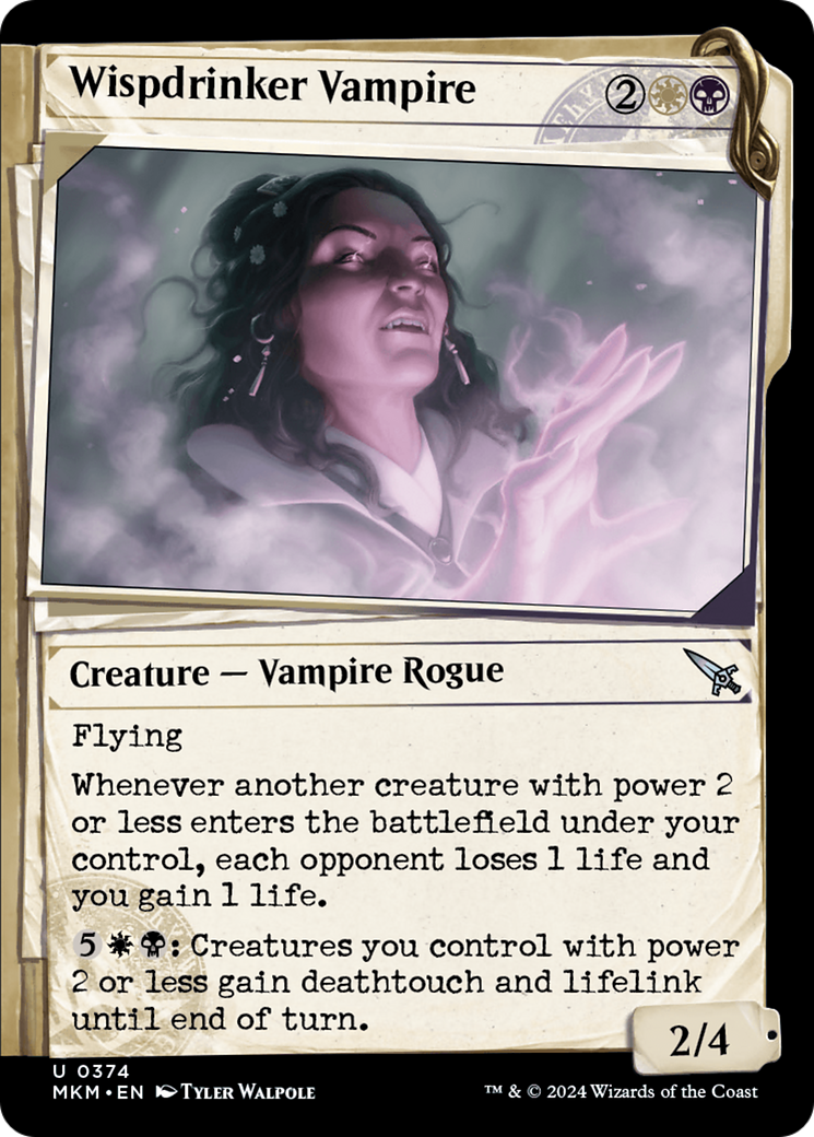 Wispdrinker Vampire (MKM-374) [Murders at Karlov Manor]: (Showcase) Foil
