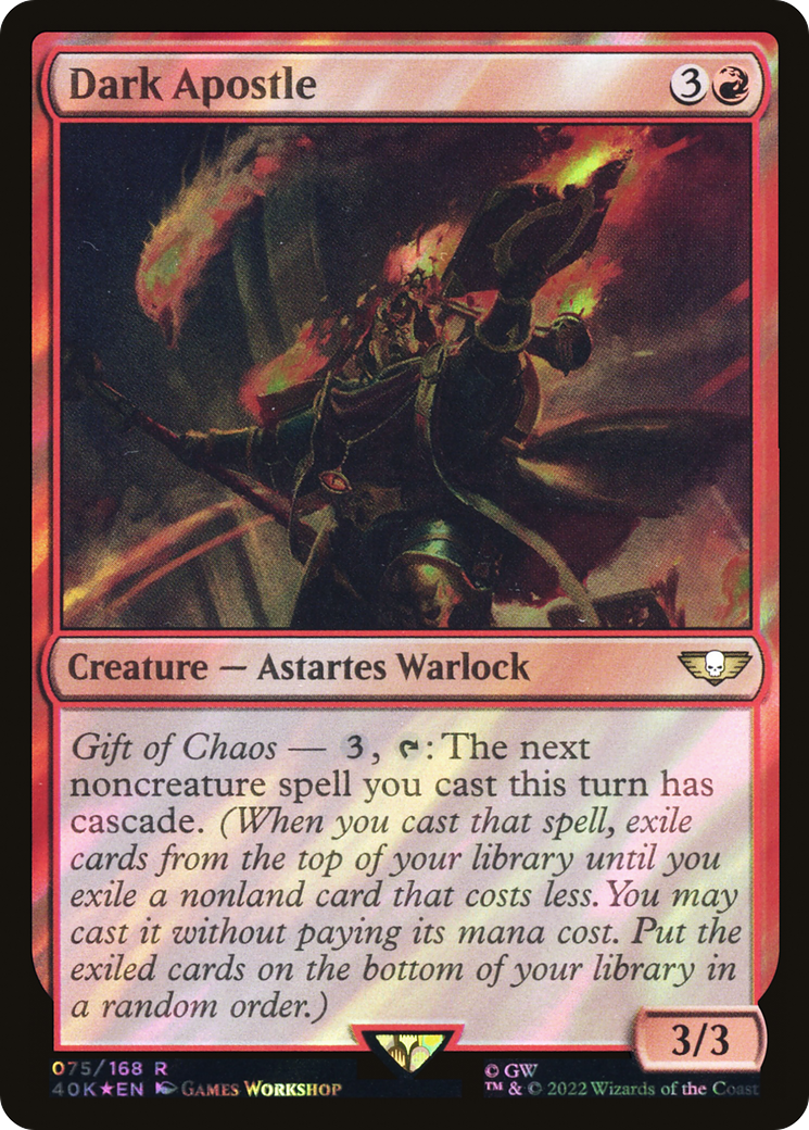 Dark Apostle (Surge Foil) (40K-075) [Warhammer 40,000 Commander] Foil