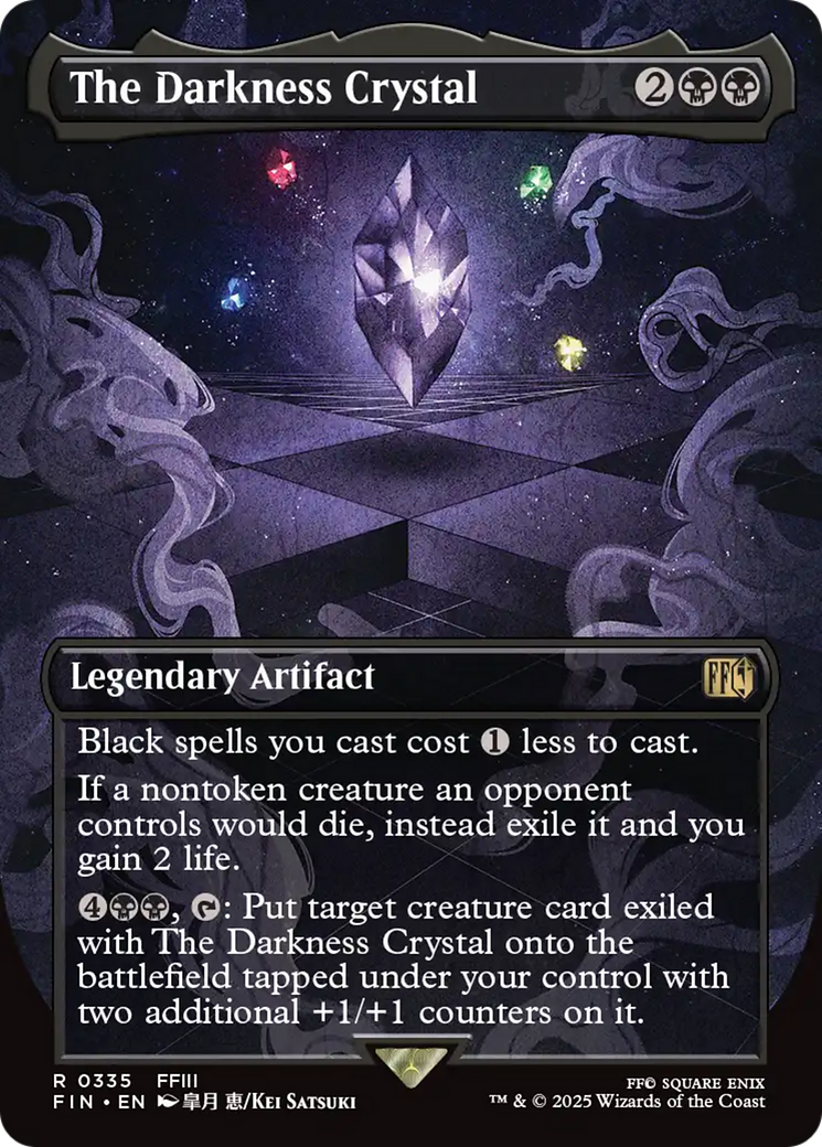 The Darkness Crystal (Borderless) (FIN-335) [FINAL FANTASY] (Borderless) Foil