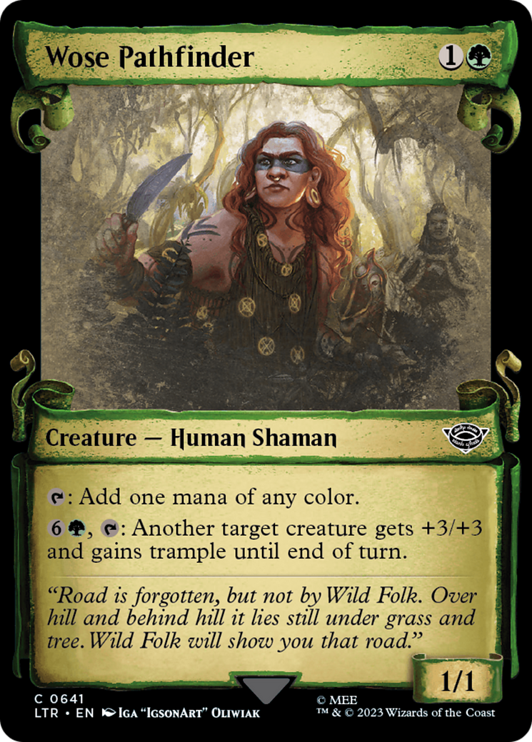 Wose Pathfinder (Showcase Scrolls) (LTR-641) [The Lord of the Rings: Tales of Middle-earth] Foil