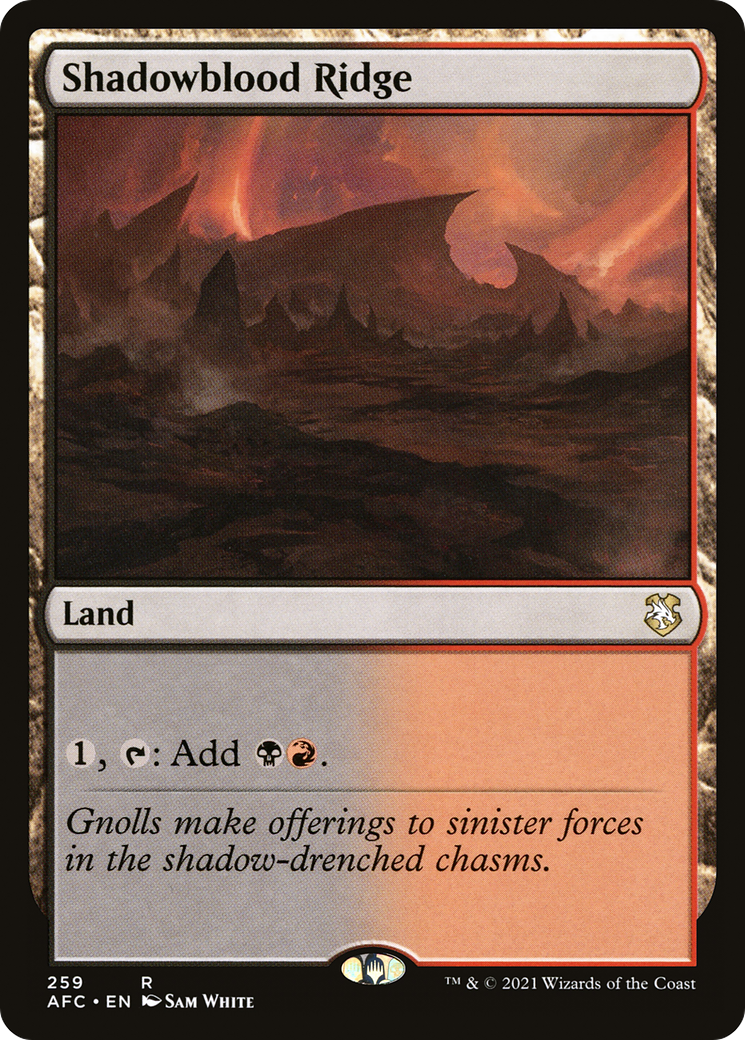 Shadowblood Ridge (AFC-259) [Forgotten Realms Commander]