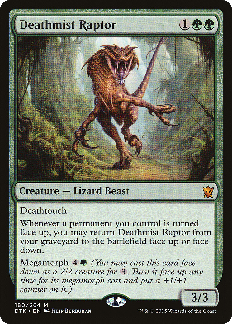 Deathmist Raptor (DTK-180) [Dragons of Tarkir] Foil
