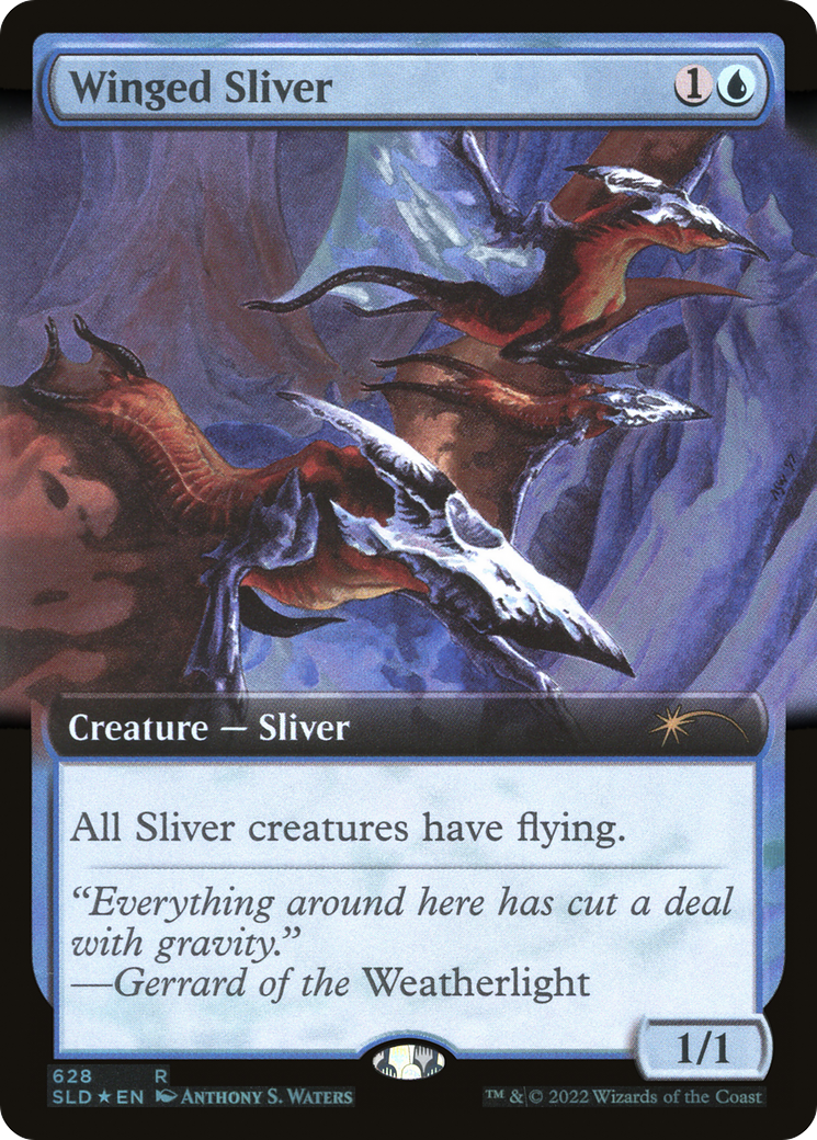 Winged Sliver (Extended Art) (SLD-628) [Secret Lair Drop] Foil