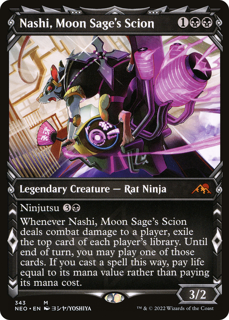 Nashi, Moon Sage's Scion (Showcase) (NEO-343) [Kamigawa: Neon Dynasty]