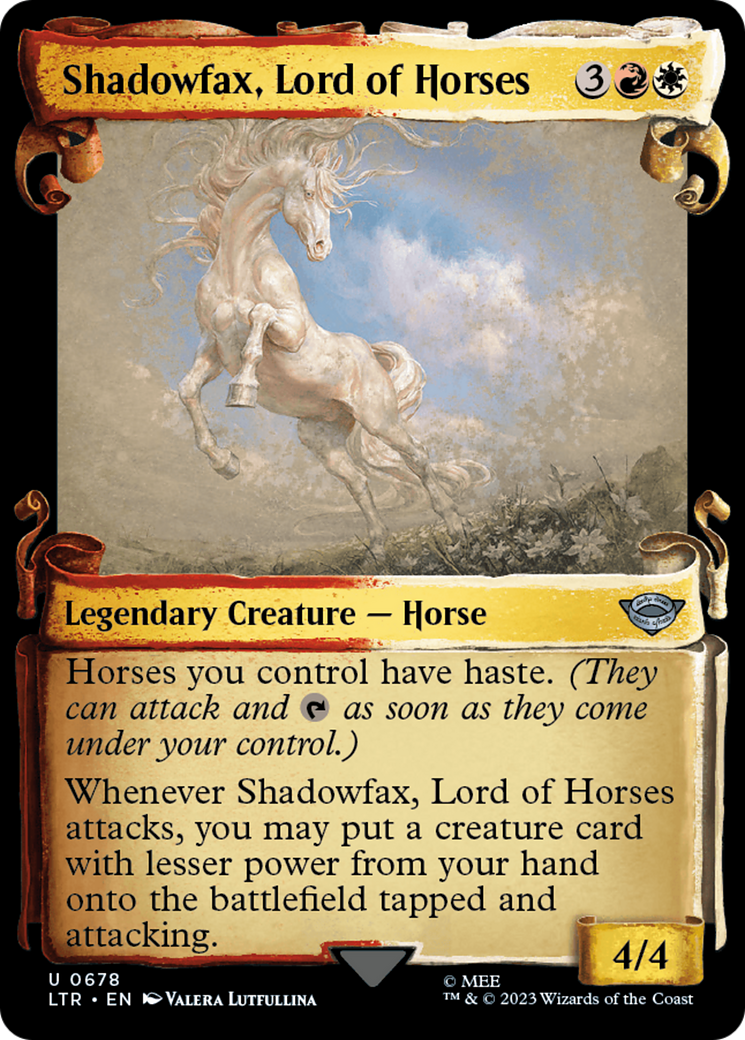 Shadowfax, Lord of Horses (LTR-678) [The Lord of the Rings: Tales of Middle-earth]: (Showcase) Foil