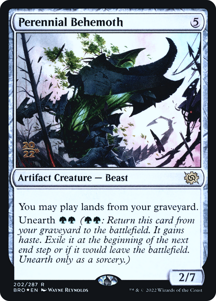 Perennial Behemoth (PRE-202S) [The Brothers' War Promos] Foil