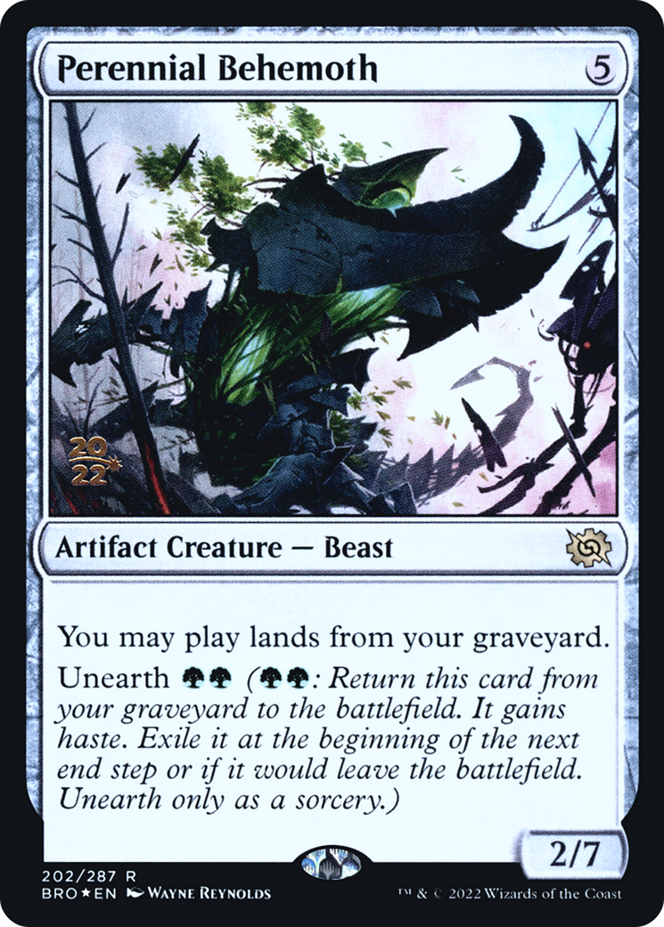 Perennial Behemoth (PRE-202) [The Brothers' War Promos] Foil