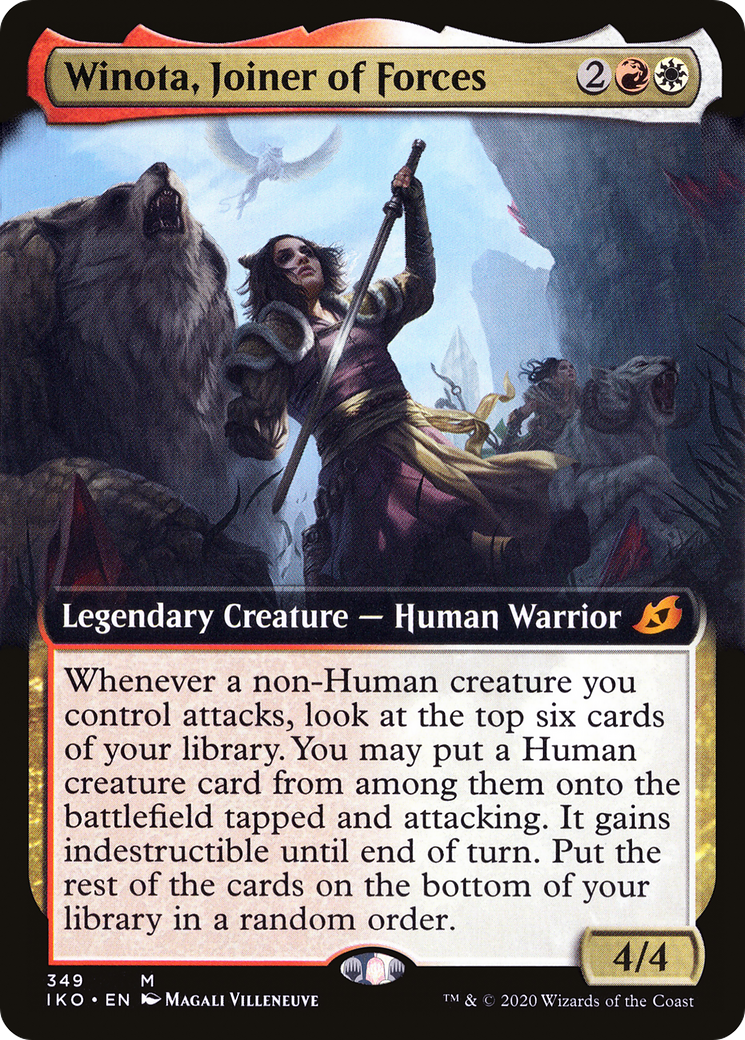 Winota, Joiner of Forces (Extended Art) (IKO-349) [Ikoria: Lair of Behemoths] Foil