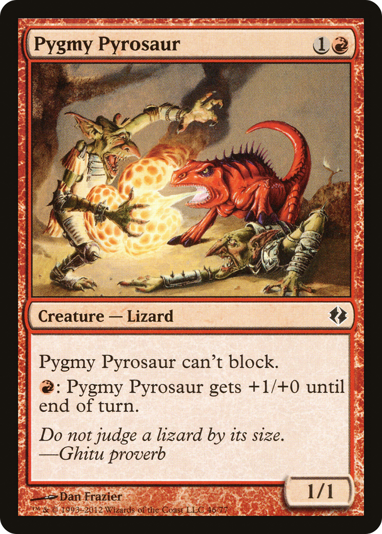 Pygmy Pyrosaur (DDI-046) [Duel Decks: Venser vs. Koth]