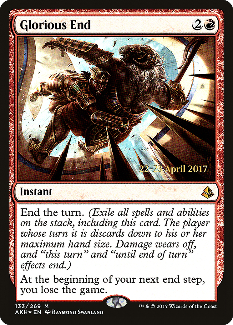 Glorious End (PRE-133S) [Amonkhet Promos] Foil