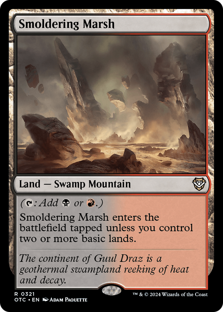 Smoldering Marsh (OTC-321) [Outlaws of Thunder Junction Commander]