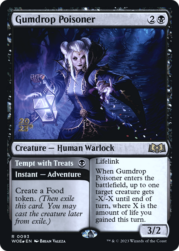 Gumdrop Poisoner // Tempt with Treats (PRE-93S) [Wilds of Eldraine Promos] Foil