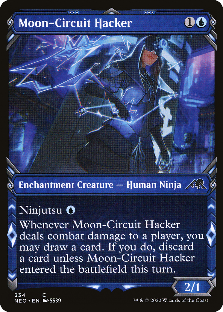 Moon-Circuit Hacker (Showcase) (NEO-334) [Kamigawa: Neon Dynasty] Foil