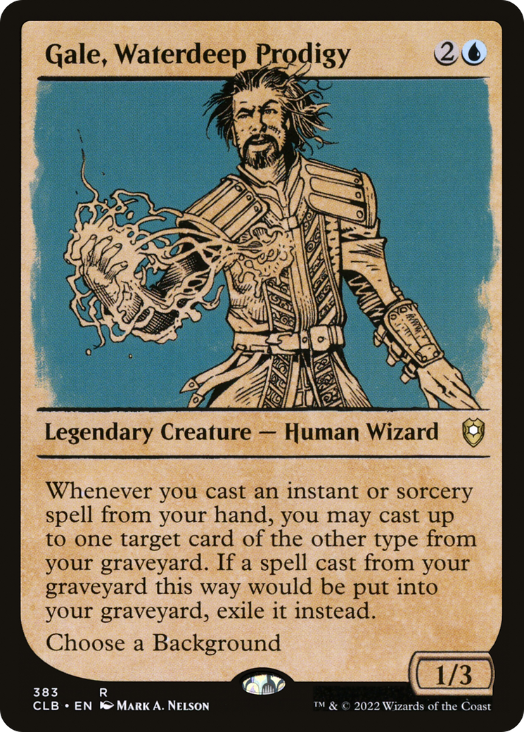 Gale, Waterdeep Prodigy (CLB-383) [Commander Legends: Battle for Baldur's Gate]: (Showcase) Foil