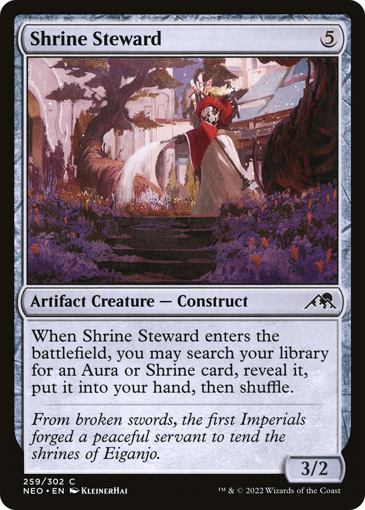 Shrine Steward (NEO-259) [Kamigawa: Neon Dynasty] Foil