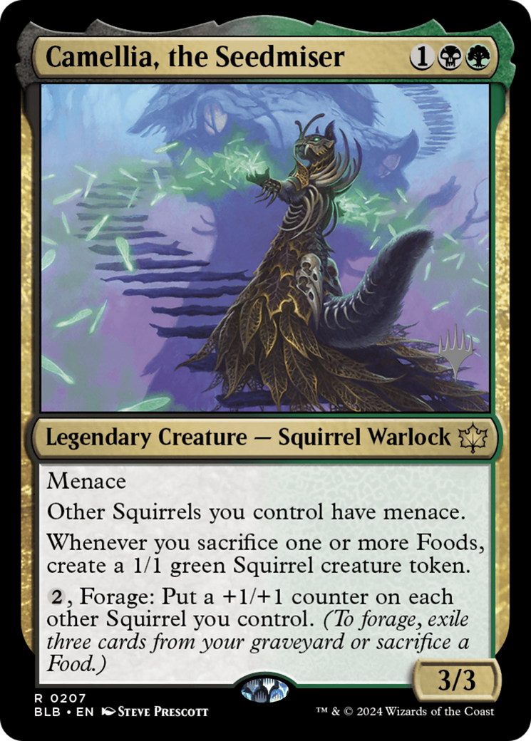 Camellia, the Seedmiser (PPBLB-207) [Promo Pack: Bloomburrow Promos]