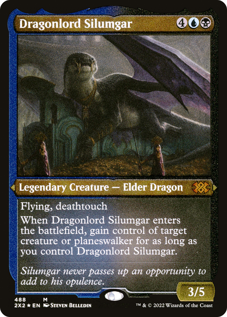 Dragonlord Silumgar (2X2-488) [Double Masters 2022] Etched Foil