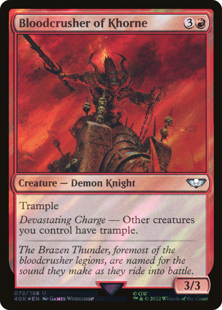 Bloodcrusher of Khorne (Surge Foil) (40K-072) [Warhammer 40,000 Commander] Foil