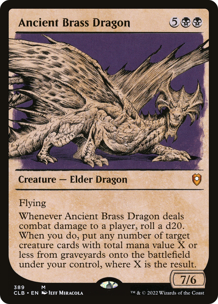 Ancient Brass Dragon (CLB-389) [Commander Legends: Battle for Baldur's Gate]: (Showcase)