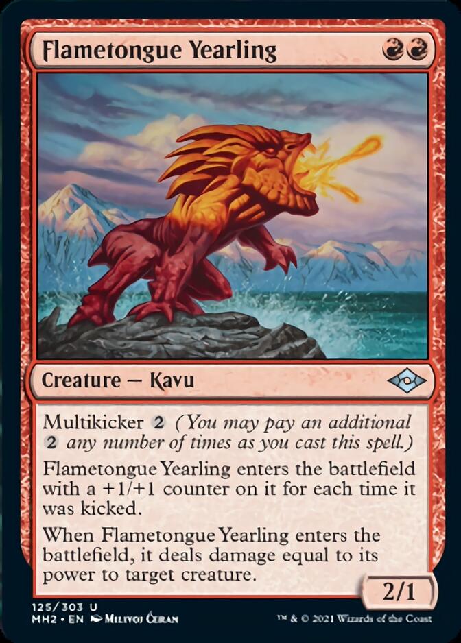 Flametongue Yearling (MH2-125) [Modern Horizons 2] Foil
