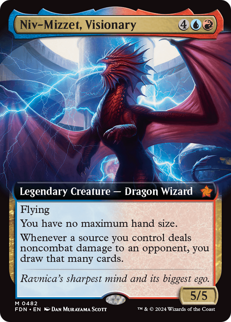 Niv-Mizzet, Visionary (FDN-482) [Foundations]: (Extended Art) Foil