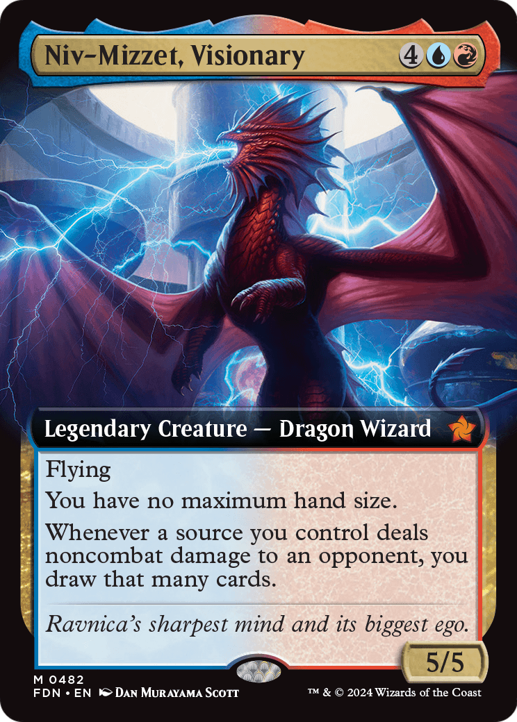 Niv-Mizzet, Visionary (Extended Art) (FDN-482) [Foundations] Foil