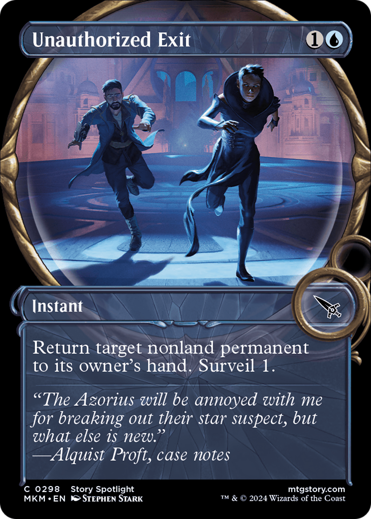 Unauthorized Exit (MKM-298) [Murders at Karlov Manor]: (Showcase) Foil