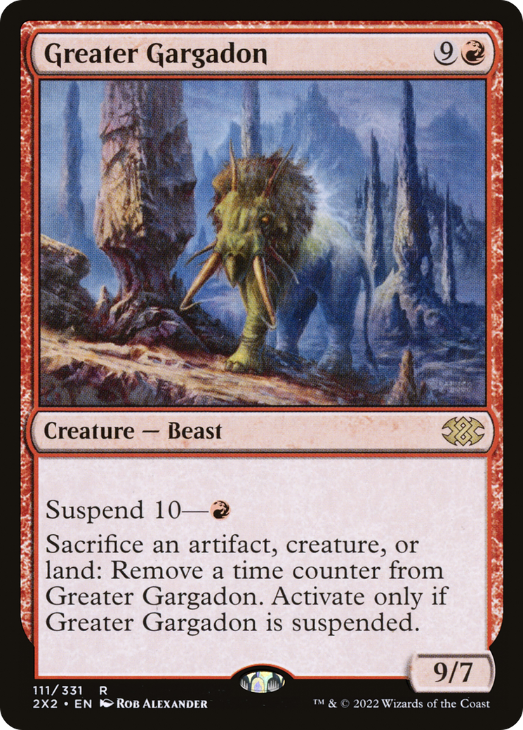 Greater Gargadon (2X2-111) [Double Masters 2022] Foil