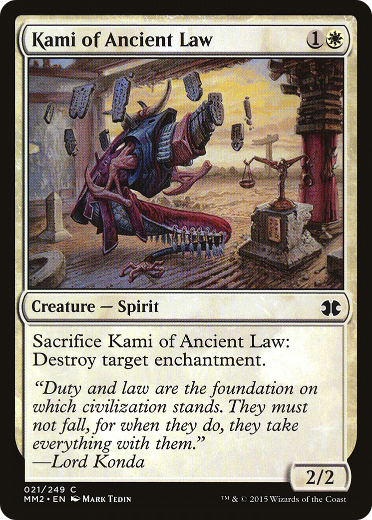 Kami of Ancient Law (MM2-021) [Modern Masters 2015]