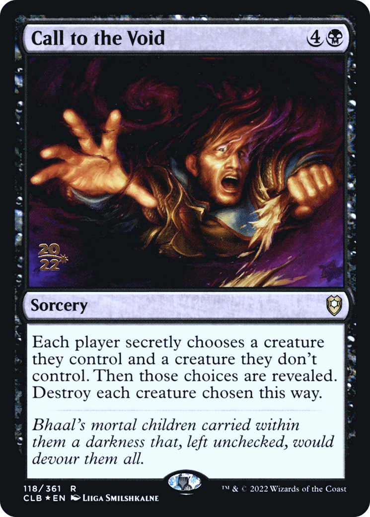 Call to the Void (PRE-118S) [Battle for Baldur's Gate Promos] Foil