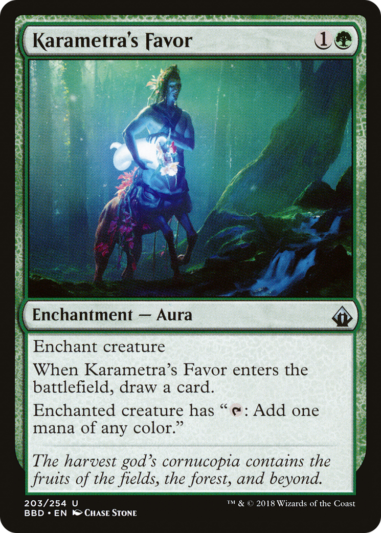 Karametra's Favor (BBD-203) [Battlebond] Foil