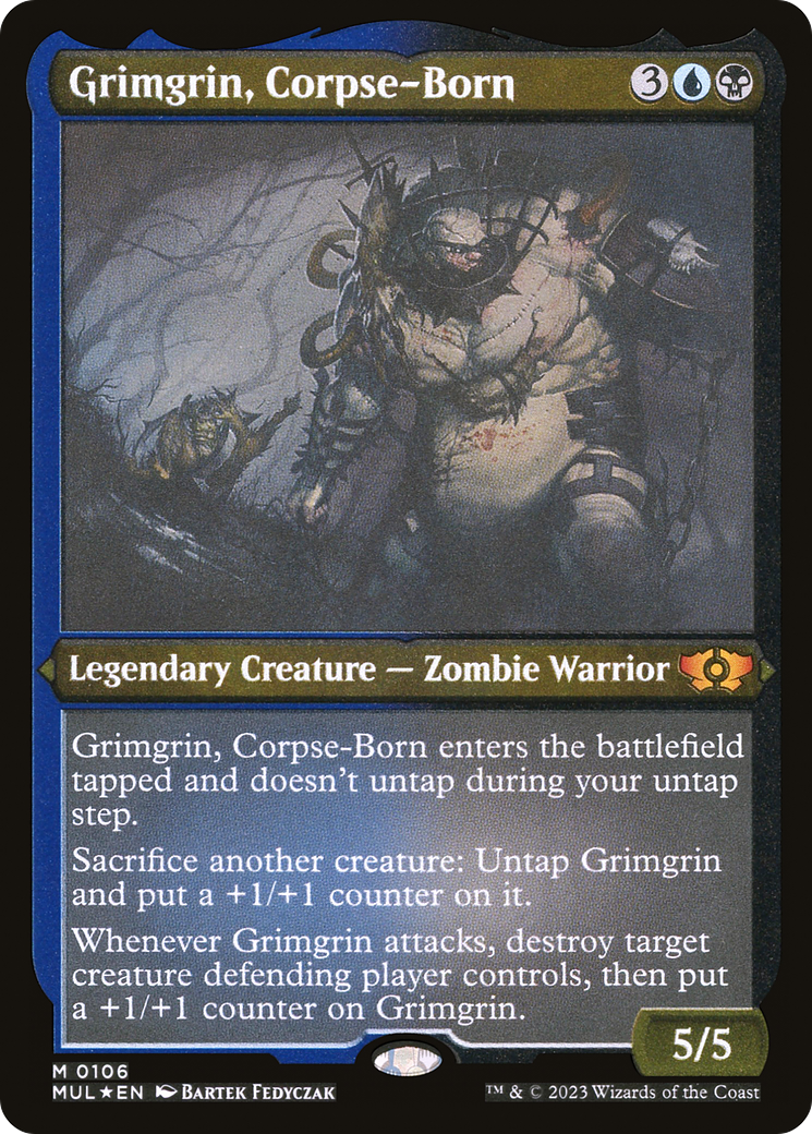 Grimgrin, Corpse-Born (MUL-106) [Multiverse Legends] Etched Foil