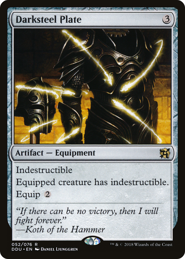 Darksteel Plate (DDU-052) [Duel Decks: Elves vs. Inventors]