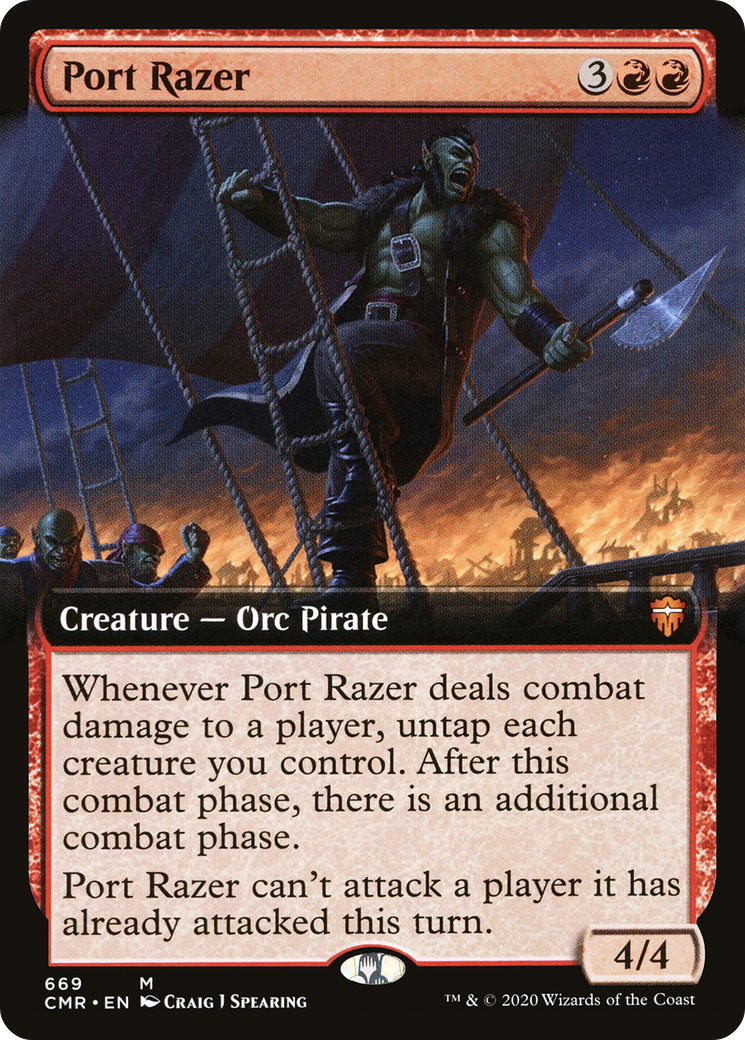 Port Razer (Extended Art) (CMR-669) [Commander Legends]
