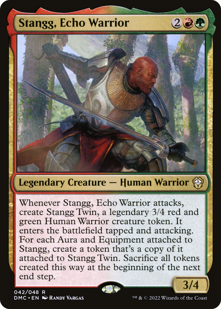 Stangg, Echo Warrior (DMC-042) [Dominaria United Commander]