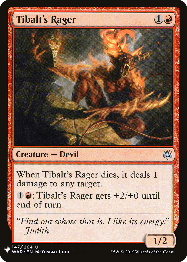 Tibalt's Rager (LIST-WAR-147) [The List]