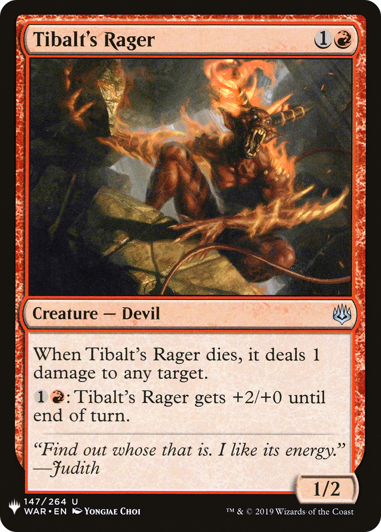 Tibalt's Rager (LIST-WAR-147) [The List]