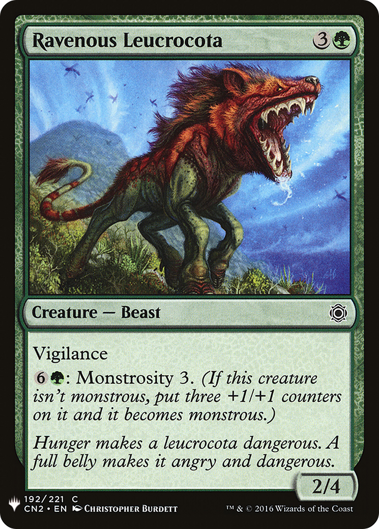 Ravenous Leucrocota (LIST-CN2-192) [The List]